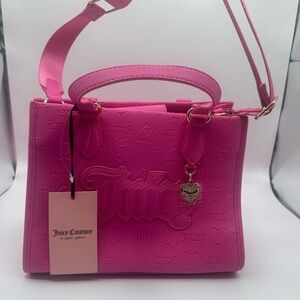 NWT barbie pink embossed mini juicy couture tote/crossbody